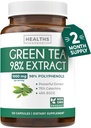 EGCG Green Tea Extract Capsules - Super High Potency Green Tea Pills Antioxy Rich Formula Packed with Polyols Catechins & EGCG - 500 mg Per Capsule - Non-GMO & Made in the USA (2Ay Supply)