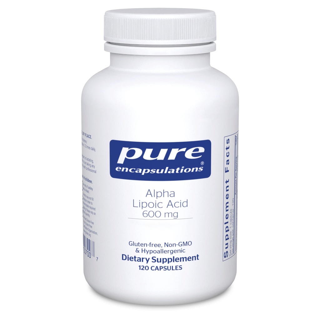 Saf Encapsulations Alpha Lipoic Acid 600 mg - ALA Supplement for Liver Support, Antioksis, Nerve Health, Cardiovascular Health & Carbohidrat Destek - Premium Alfa Lipoic Asit - 120 Capsules
