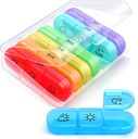 AIMI Weekly Pill Organizer 3 Times a Day, Large 7 Days Pill Box 3 Times a Day with separate Container, Portable Pill Case for Drug, Vitamins, Fish Oil and Supplements