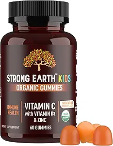 YUM-V'S Kids Güçlü Dünya - Organik Immune Health Gummies with Vitamin C, Vitamin D3 Plus çinko - Immune System Boost çinko, C, Vitamin D Gummies - Gummy Multivitamin (60 Kont)