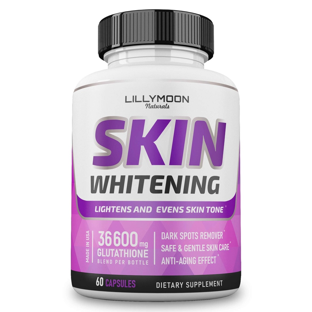 LILYMOON Glutathione Whitening Pills Skin Lighting Pills - Skin Whitening Formula - C Vitamin C - Skin Lightener - Dark Spot Rer - Made in USA