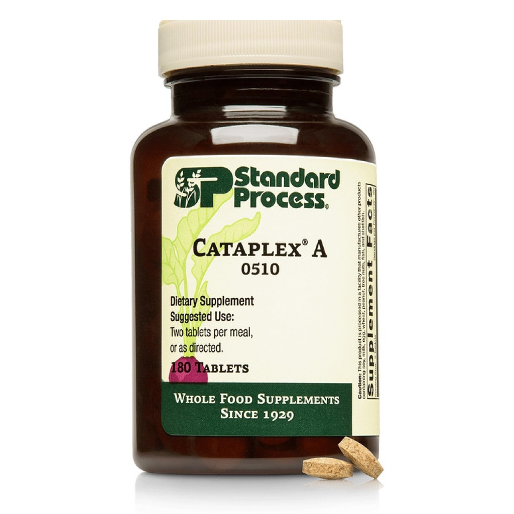 Standard Process Catablex A - Υποστηρίζει την υγεία των ματιών και των βλεννογόνων - Υποστηρίζει την υγιή όραση & παρέχει αντιοξειδωτική βιταμίνη Α - μη γαλακτώδη & μη σόγια - 180 δισκία