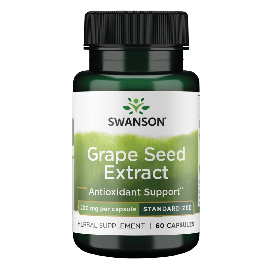 Swanson HI Pot Σπόροι σταφυλιών EXT STD 200MG 60CP