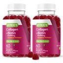 Kuteey Collagen Gummies with Biotin Gummies for Hair Skin and Nails - Biotin and Collagen Supplements for Women & Men - Vegan, Gluten-Free – 120 Count