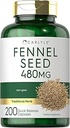 Carlyle Fennel Tohum 480 mg | 200 Capsules | Herbal Supplement | Non-GMO