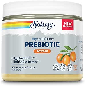 SOLARAY Mycrobiome Prebiotic Powder, Prebiotics for Women and Men, Digestive Nutritional Supplements for Colon and Gut Health, Easy-to-Mix, Non-Bloating Formula, Citrus Flavor, 20 Servings, 5.64 OZ