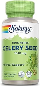 Σπόροι σέλινου Solaray, 505mg, 100 κάψουλες χορτοφαγίας
