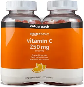 Temeller - Vitamin C, 250 mg Gummies, Orange, 300 Kont (2 150 Paket), hizmet başına 2 (Önceki Solimo)