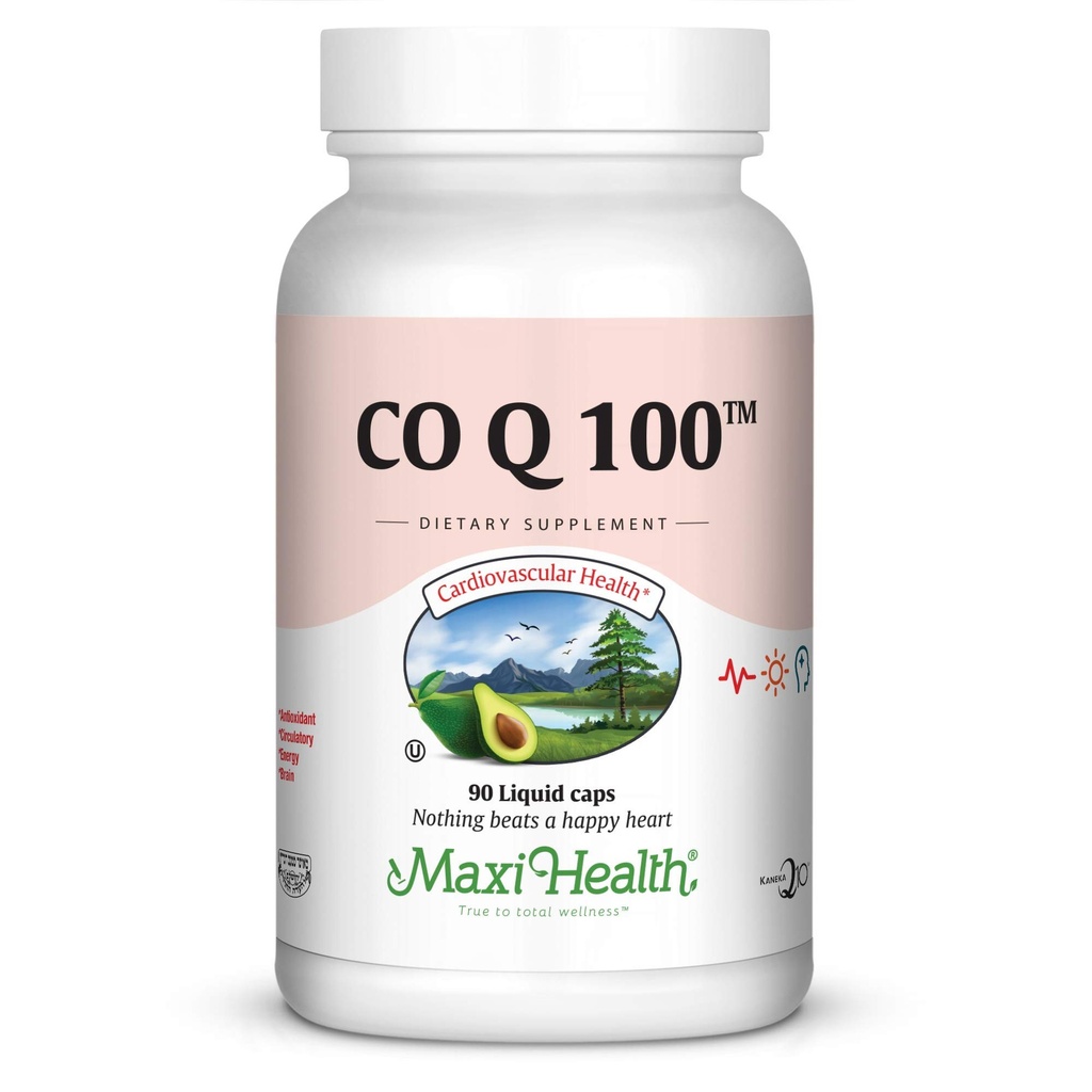 Maxi Health CO Q10 100 mg - Coenzyme Q10 Supplement - Kalp Sağlığı - 90 Sıvı Capsules - Kosher,LCQ10 100 mg - Coenzyme Q10 Supplement - Kalp Sağlığı - 90 Sıvı Capsules - Kosher,LCQ