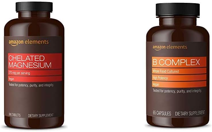 Elements Chelated Magnezyum Glycinate (240 Tablet) ve Elements B Complex (65 Capsules)