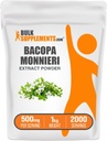BulkSupplements.com Bacopa Extract Toz - Bacopa Monnieri Supplement, Herbal Supplement - Vegan & Gluten Free, 500 mg per Service, 1 kg (2.2 lbs) (Pack of 1)