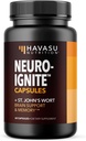 NöroIGNITE Brain Supplements for Memory and Focus - 60 Count - Nootropics Brain Support Supplement with St. John's Wort, Ginkgo Biloba, Bacopa, Phosphatidylserine - Non-GMO Capsules, 2Month Supply