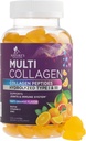 Collagen Nail Gummies with 2500 mcg Biotin - Hydrolyzed Protein Tip I & III Multi Collagen Supplement with Vitamin C & Çinko - Saç, Skin, Nails, Tasty Orange Flavor - 120 Gummies