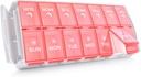 Took WeeklyMag Medicine Pill Organizer 2 Times a Day, Easy Fill AM PM Pill Box, Büyük Kapasite Quick-Refill 7 Day Pill Cases for Pills/Vitamin/Fish Oil/Supplements (Patent Registered)