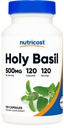Nutricost Holy Basil Capsules 500 mg, 120 Vegetarian Capsules - Gluten Free, Non-GMO