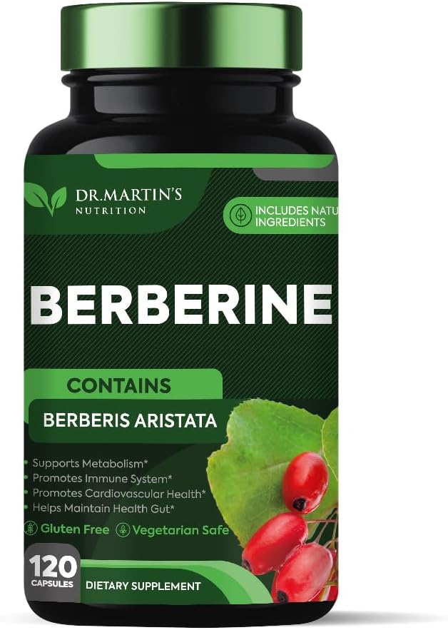 Potent 1200 mg Berberine Supplement | 120 Capsules | Berberine HCL For Glucose Metabolism | Sağlıklı Kilo Yönetimi, Sağlıklı Immune Sistemi | Cardiovascular & Gastrointestinal Health