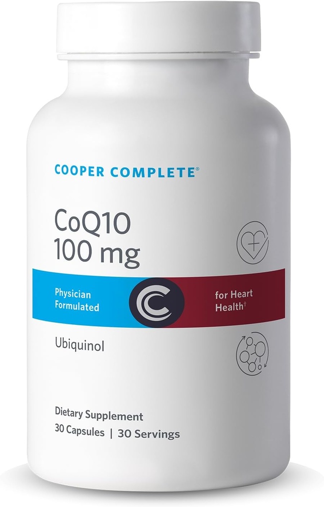 Cooper Tamam - CoQ10 100 mg - CoEnzyme10 Ubiquinol Supplement - 30 Capsules Pack of 1