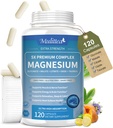 Magnezyum Kompleksi Chelated Magnezyum Glycinate w/Malate, Taurate& Herbal Extracts for Support Sleep, Muscle,Cortisol & Heart Health, Gluten Free, Vegan, Non GMO, High Abxia,120 Capsules