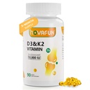 D3-K2-Vitamin-10000 IU | K2-D3-Vitamin-Supplement | Bone, Teeth Health, Support Muscle & Heart Health, 90 Softgels