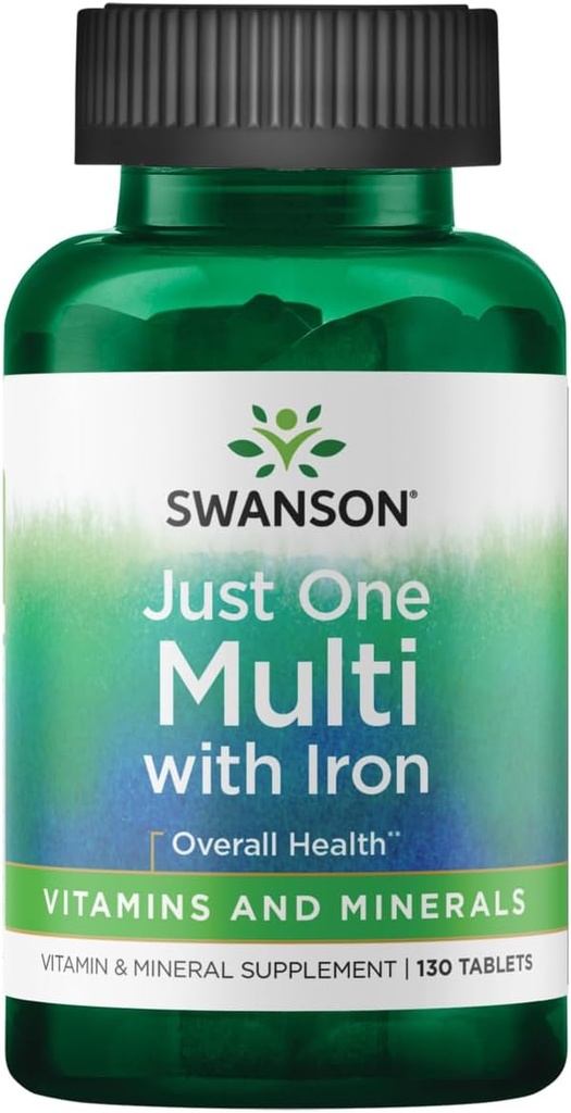 Swanson Century Formula Iron 130 Tabs ile Multivitamin
