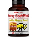 Vital Herbal Horny Goat Weed Capsules for maximum Strength with Maca Root Tribulus Ashwagandha Tongkat Ali Panax BTC for Men Women, Boost Energy (90) (kahkadar Sayısı)