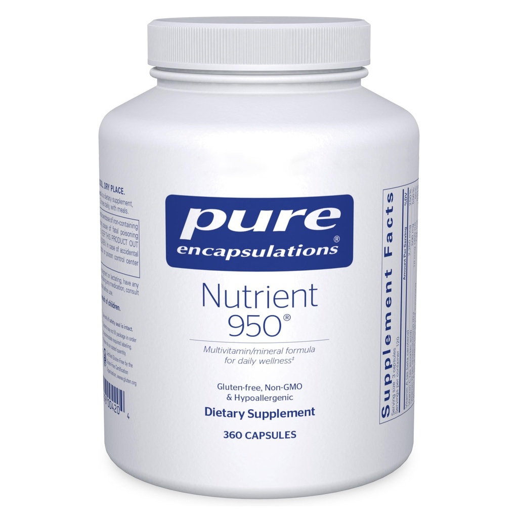 Pure Encapsulations Nutrient 950 | Multivitamin Mineral Supplement to Support Physiological Functions and a natural Lifestyle* | 360 Capsules
