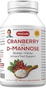 ANDREW LESSMAN Cranberry with D-Mannose - 60 Capsules - Supports Bladder, Kidney and Urinary Tract Health. High Potency Standardized Cranberry Concentrate and D-Mannose. Easy to Swallow Capsules
