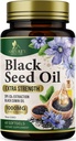 Black Seed Oil Softgels 1000mg - Premium Nigella Sativa Blackseed, Pure Natural Black Cumin Seed Oil & Antioxidant for Skin & Immune Support - Μη ΓΤΟ, Εμφιαλωμένο στις ΗΠΑ Συμπλήρωμα - 60 Softgels