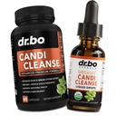 Candi Cleanse συμπλήρωμα υποστήριξης χάπια & σταγόνες - Βιολογικές Ρίγανη σταγόνες πετρελαίου Υγρό & Μαύρο Walnut Wormwood - Επιπλέον δύναμη Φυσικό στοματικό Gut Cleanser Detox Συμπληρώματα υγείας & Caprylic Acid Κάψουλες