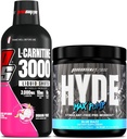 PROSUPPS L-Carnitine 3000 Stimulant Ücretsiz Sıvı Shots (31 Hizmet, Ejderha Meyvesi) ve Hyde Max Pump Pre Workout for Men and Women (20 hizmet, Blue Razz) Schez