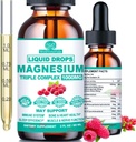 Triple Complex, 500 mg of Magnezyum Glycinate, Citrate & Malate w. Vitamin D3 K2, Chelated Forms High Abxia, Liquid Complex w/B6 Bone, Sleep, Heart, Energy Nerve