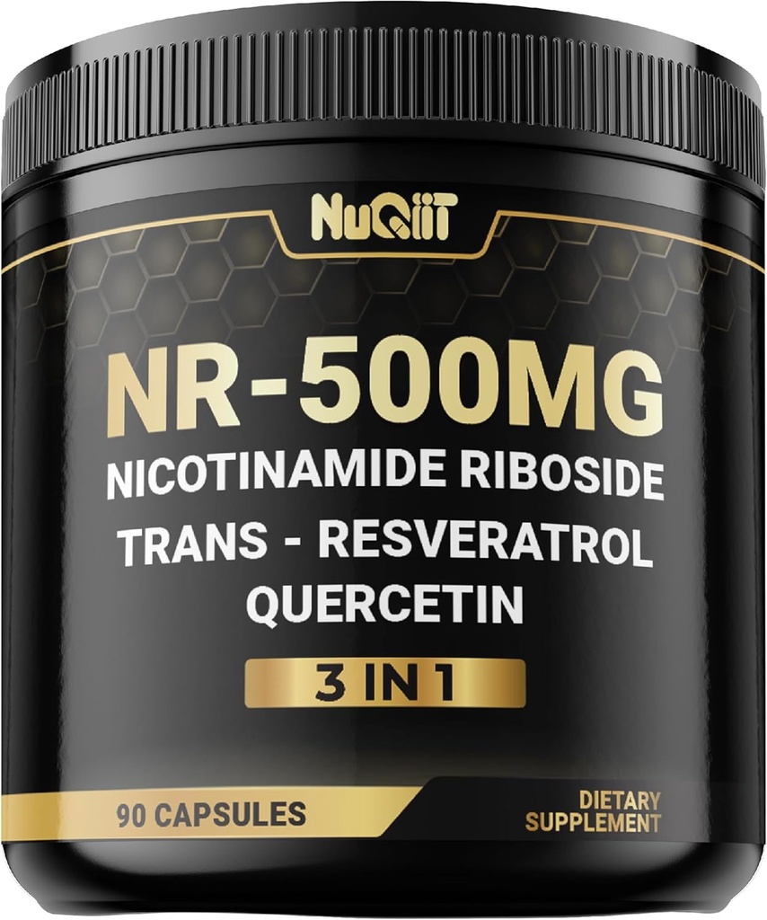 NAD+ Nicotinamid Riboside ile birlikte, Resveratrol, Quercetin - 90 Count - 90 Days Supply