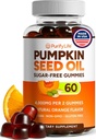 Λάδι κολοκύθας χωρίς ζάχαρη Gummies (4.000mg/serving) Λάδι κολοκύθας για την ανάπτυξη των μαλλιών, Youthful δέρμα, υγεία του προστάτη, ανοσοποιητικό και ουροποιητικό λίπος υποστήριξη-Φυσική πηγή των ουσιαστικών λιπαρών οξέων-60 μάσημα