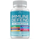 8 1 Immune Defense Support, Immunity Capsules Supplement with Echinacea çinko 50 mg, C, D3 5000 IU, Turmeric Curcumin & Ginger, Echinacea - for Kids Yetişkinler (1 Pack)