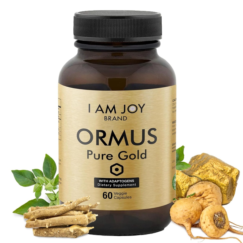 Είμαι Joy Co. Ormus Gold Κάψουλες Μονοατομικά Στοιχεία με Προσαρμογές Maca και Ashwaganda 