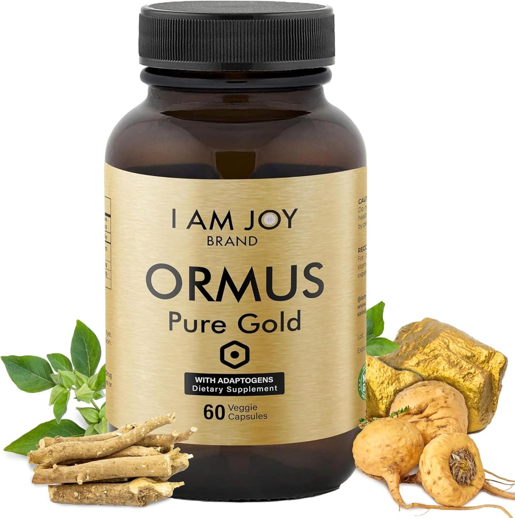 Είμαι Joy Co. Ormus Gold Κάψουλες Μονοατομικά Στοιχεία με Προσαρμογές Maca και Ashwaganda 
