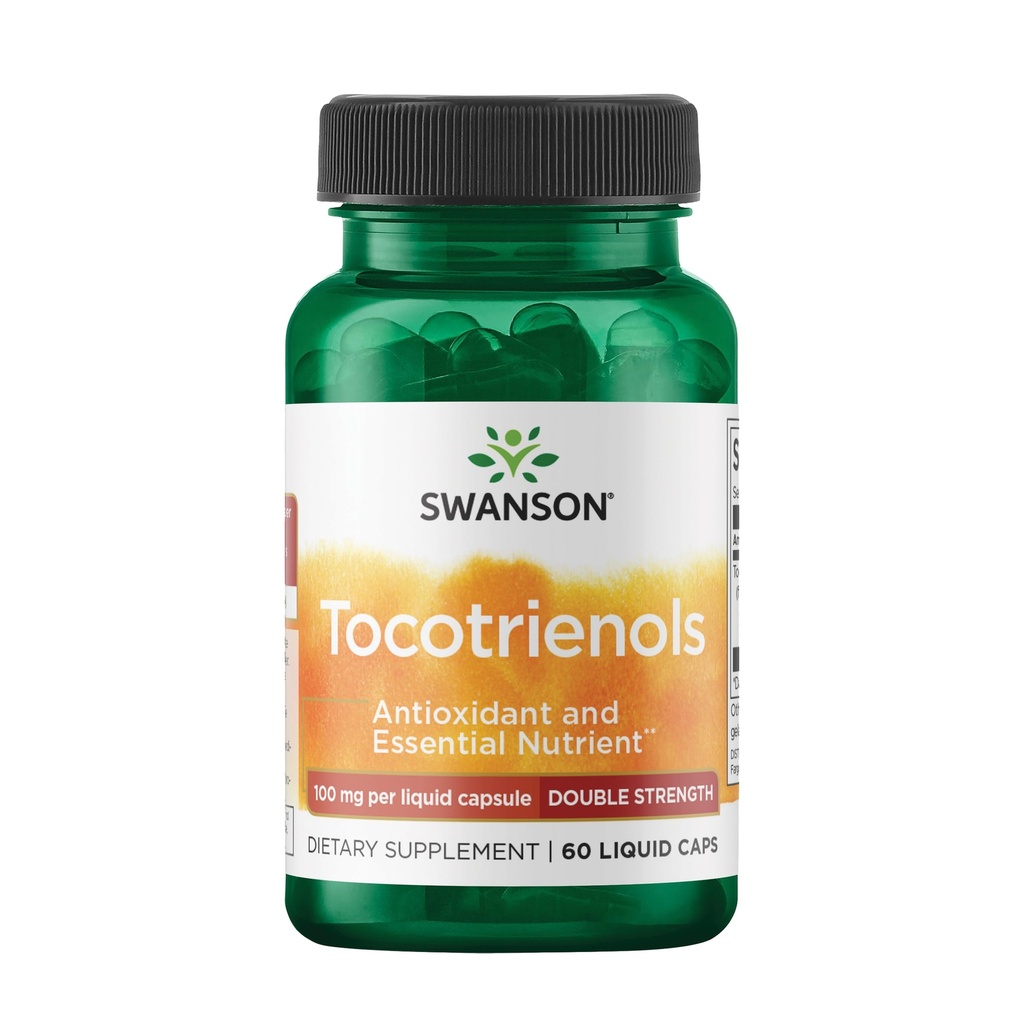 Swanson Double Strength Tocotrienols - Antioksit - (60 Sıvı Capsules, 100 mg Her)