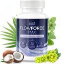 FlowForceMax Herbal Support Supplement - Natural Plant-Based Formula with Saw Palmetto Extract | 30 Chewable Tablet, 1 Ay Supply, Made in USA