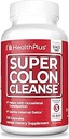 Sağlık Plus Super Colon Cleanse 30 Day Supply of Gentle Gut Cleanse Detox, Psyllium Husk, Probiyotiks for Constipation Relief & Digestive Support, 120 Capsules
