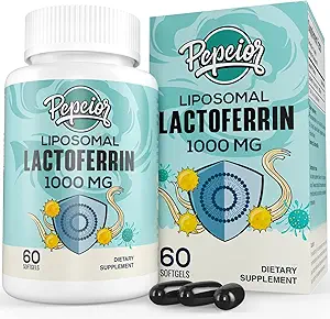 Liposomal Lactoferrin 1000 mg - Higher Absorption - for Iron Absorption & Immune Function Lactoferrin Supplements for Adults, 60 Softgels (3 Bottles)
