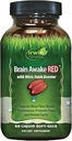 Irwin Naturals Brain Awake RED with Nitricoxy – 60 Sıvı Yumuşak-Gel - Beyin Sağlığını Destekleyin - 20 Toplam Hizmetler