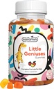 Çocuklar Multivitamin Gummies Little Geniuses: Vitaminler C, D3, çinko, Folate, Immunity, Intelligence, Focus ve Büyüme için. Vegan, Non-GMO, Organik, Gluten-Free| 90 Gummies 3 Ay Supply