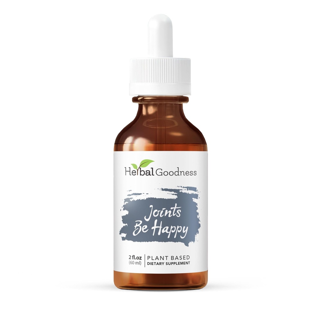 Herbal Goodness Joint Be Happy Liquid Extract 2oz – Organic Joint & Bone Health Support with Glucosamine, Chondroitin, Magnesium & Herbal Blend for Men & Women