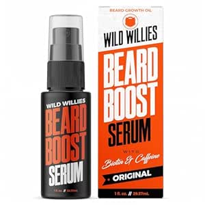 Vahşi Willies Beard growth Serum for Men - Natural Beard Serum with Biotin, Caffeine & Essential Beard Oil for Fuller, Moster Face Hair Advancedr - Daily Grooming, Nourishes & Hydrates Face Saç Saç Saçları
