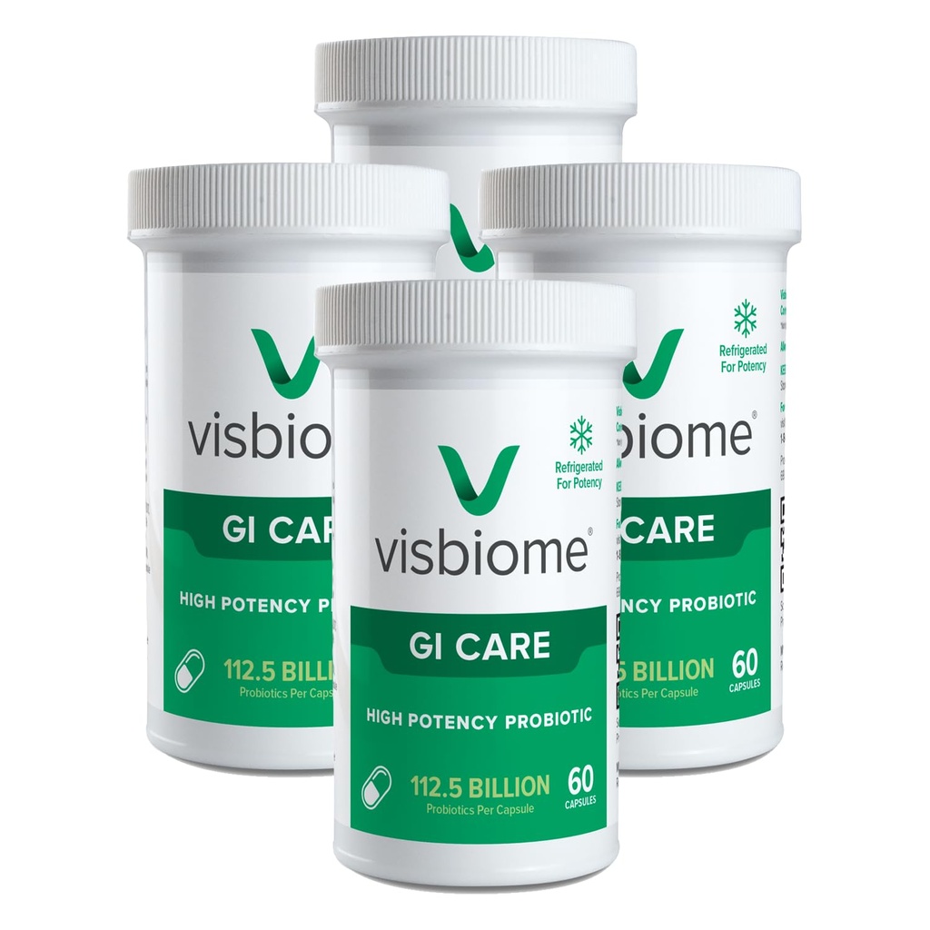 Visbiome® GI Care - Yüksek Potency Probiyotik - 112.5 Milyar CFU Live Probiyotikler, Orijinal De Simone Formulation, ABD'de 240 Capsules.