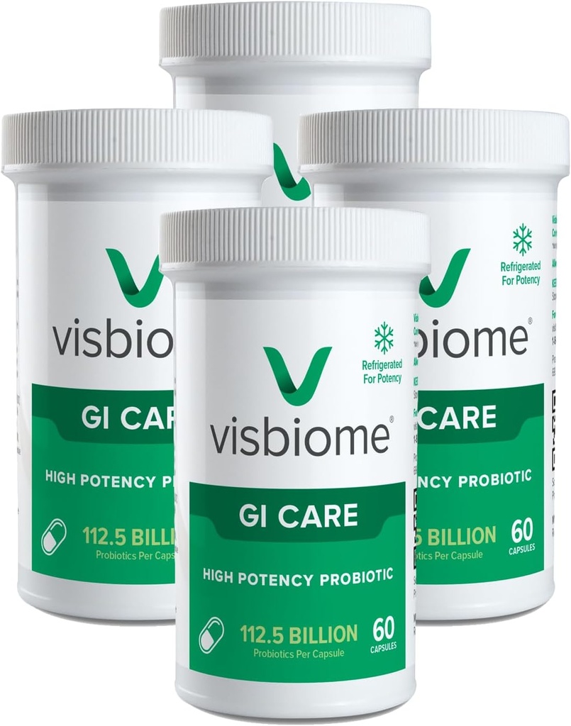 Visbiome® GI Care - Yüksek Potency Probiyotik - 112.5 Milyar CFU Live Probiyotikler, Orijinal De Simone Formulation, ABD'de 240 Capsules.