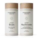 Stonehenge Health Dynamic Brain + Dynamic Mushrooms Bundle Memory Acquisition, Retension, & Review with 40 Unique Nootropic Brain & Immune System Support