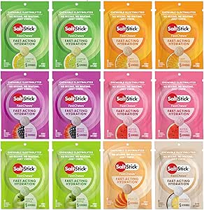 SaltStick Electrolyte FastChews - 120 Kont Çeşitli Paketi - Hydration, Salt Tabs - 10 Kont (Pawable Electrolyte Tabletleri 12)
