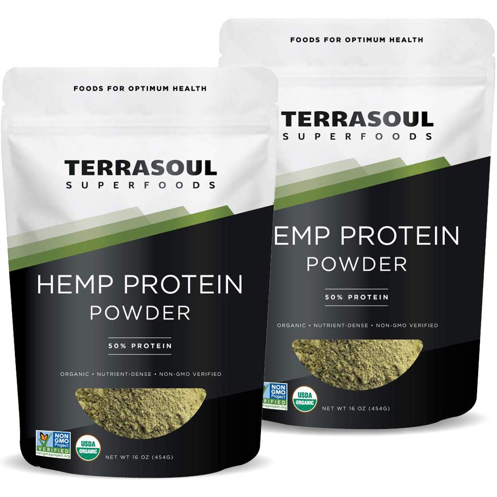 Terrasoul Superfoods οργανική πρωτεΐνη κάνναβης σκόνη (50% πρωτεΐνη), 2 Λίρες