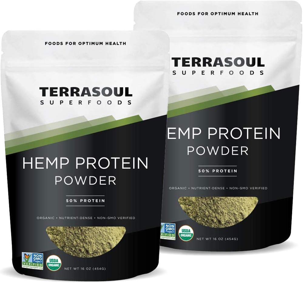 Terrasoul Superfoods Organik Hemp Protein Toz (% 50 protein), 2 Pounds